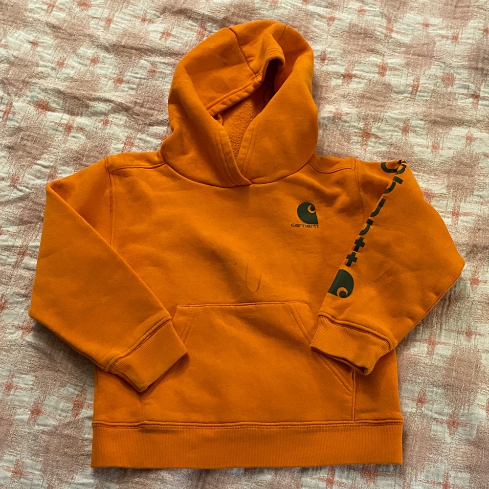 Carhartt Kids Orange Hoodie with Logo